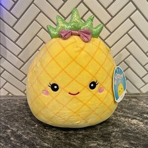 Squishmallows Pineapple Plush with Green Crown